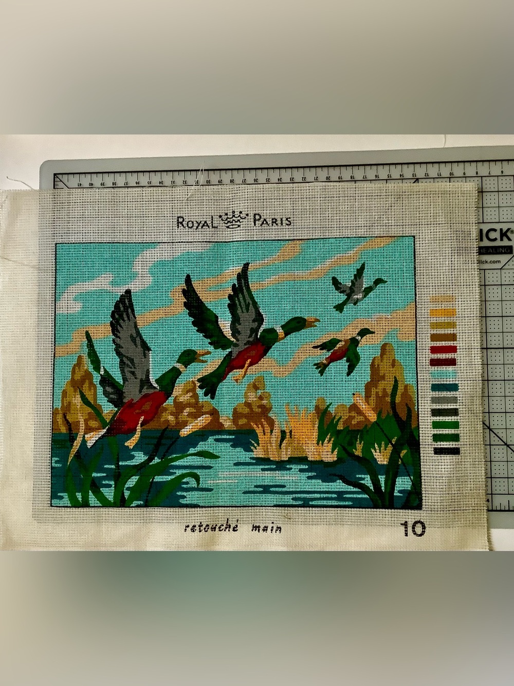 Vintage Royal Paris Hand Painted Ducks Needlepoint Canvas Penelope
12/24 - Picture 2 of 2